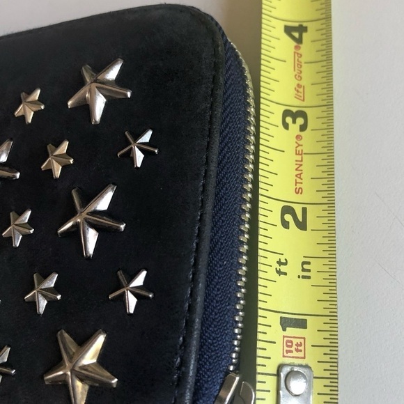 AUTHENTIC Jimmy Choo Nellie Navy Star Studded Wallet - Picture 6 of 6